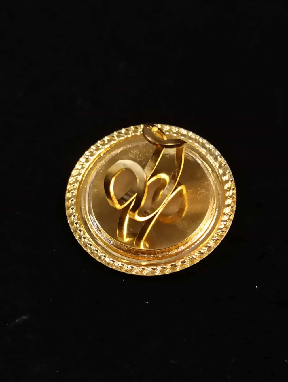Vintage 80’s Nautical Ship Wheel Red Enamel Gold Tone Statement Ring Adjustable
